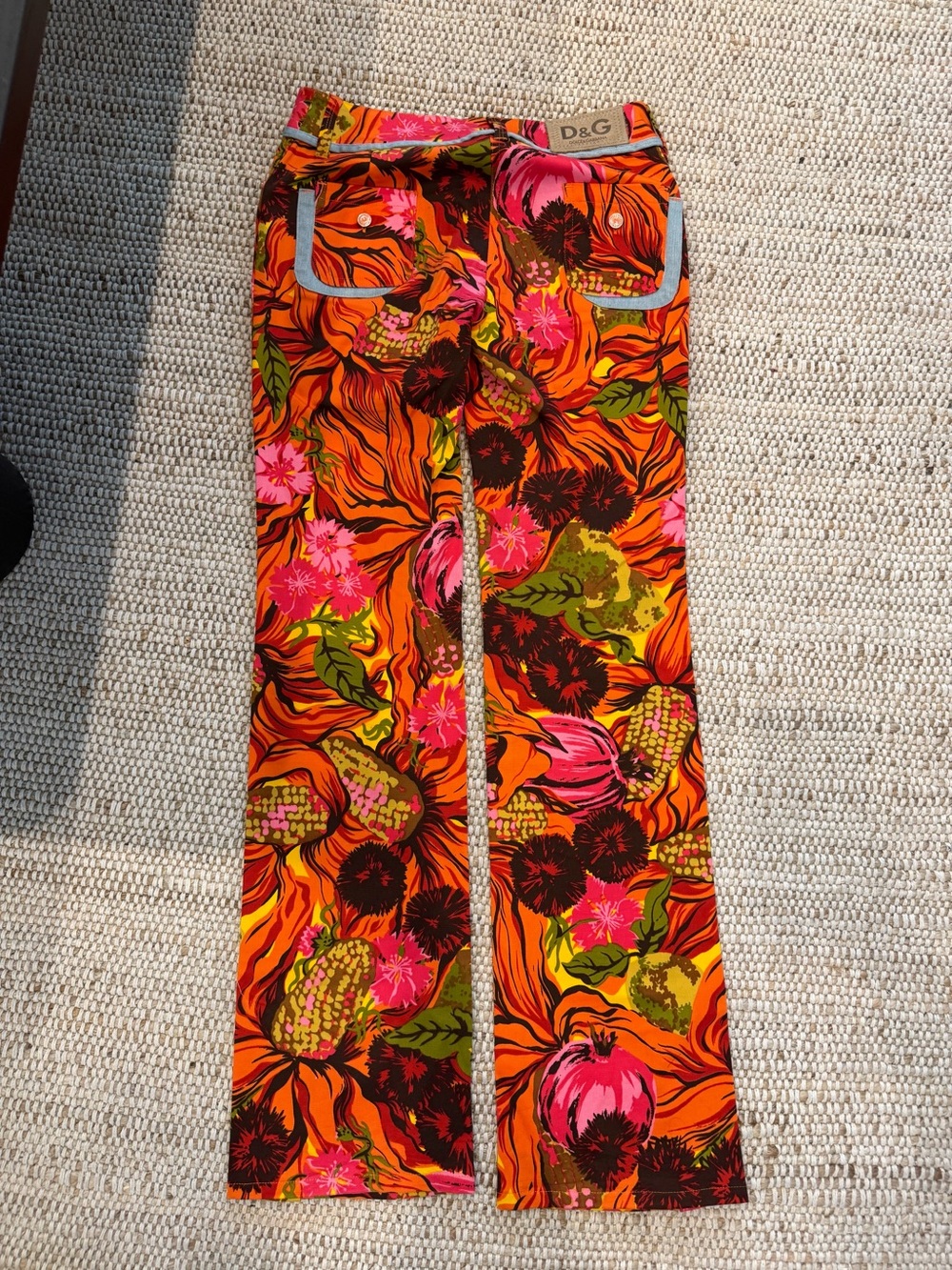 🍊 ARCHIVAL D&G Dolce & Gabbana Psychedelic Tropical Print Trousers - Picture 2 of 10